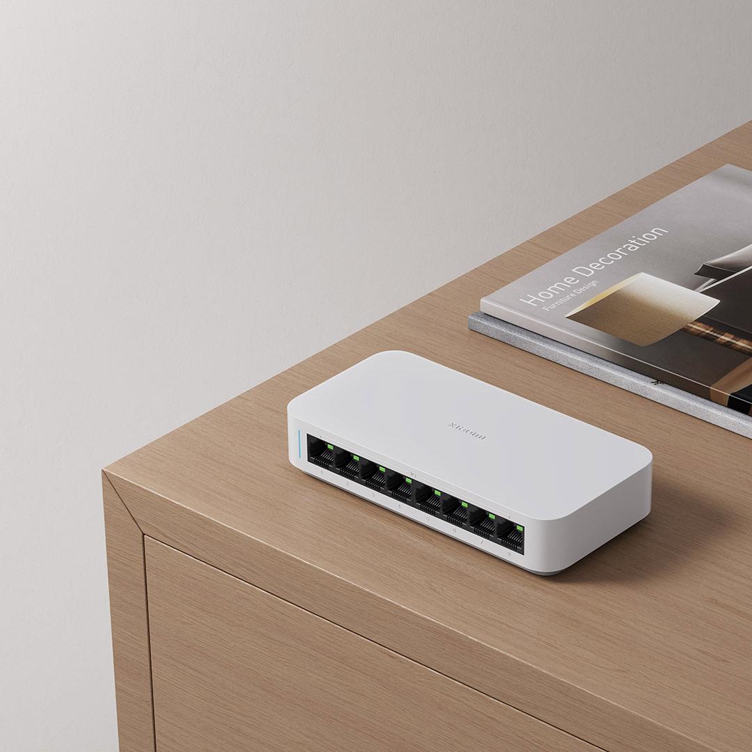 شيومي-مي 8 منافذ مفتاح إيثرنت  - مراجعة Xiaomi Hub Mijia Hub وسعره