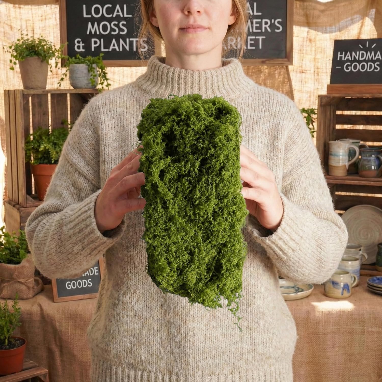 سجادة طاولة من الطحالب الاصطنا - مراجعة Sphagnum Moss Dry وسعره