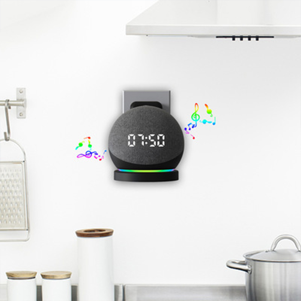 حامل شماعات مثبت على الحائط له - مراجعة Amazon Speaker Echo Pop وسعره